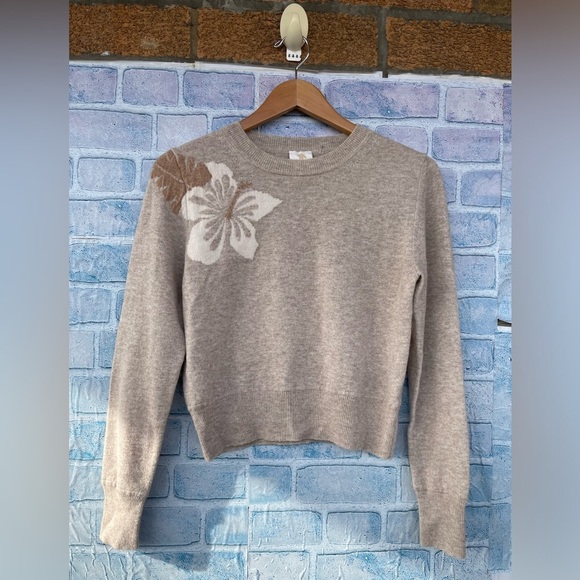 The Westside Cashmere Wool Crew neck sweater beige size XS - Picture 1 of 8